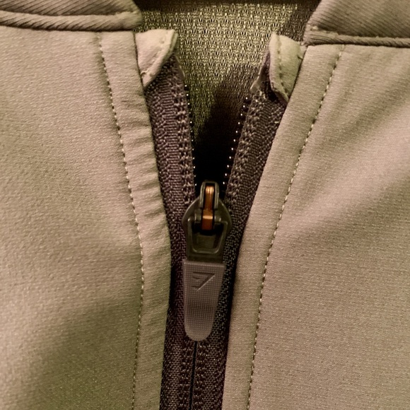 Gymshark Men's Long Sleeve Full-Zip Studio Jacket Core Olive- Men’s Size Medium - Picture 3 of 11